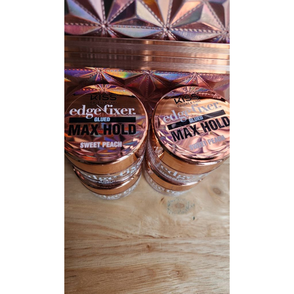 KISS Edge Fixer Glued Max Hold Sweet Peach Hair Gel - Picture 3 of 3